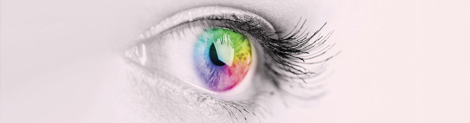 Eye with rainbow