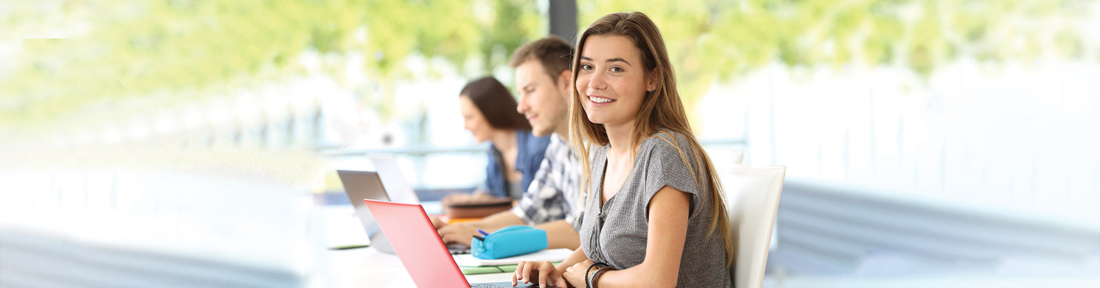 College Student with Laptop