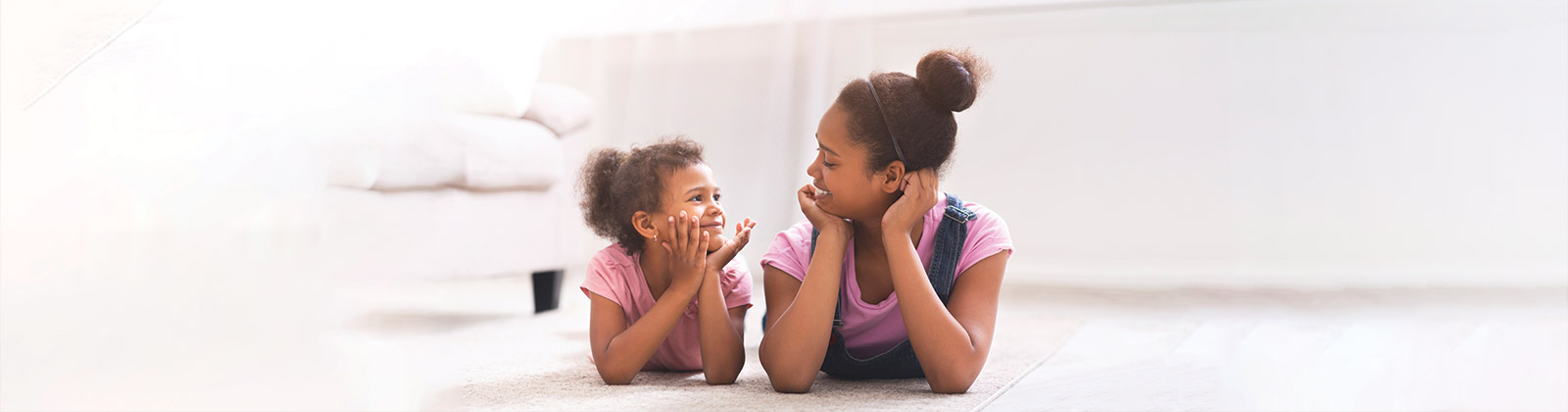 Young girl and teen girl