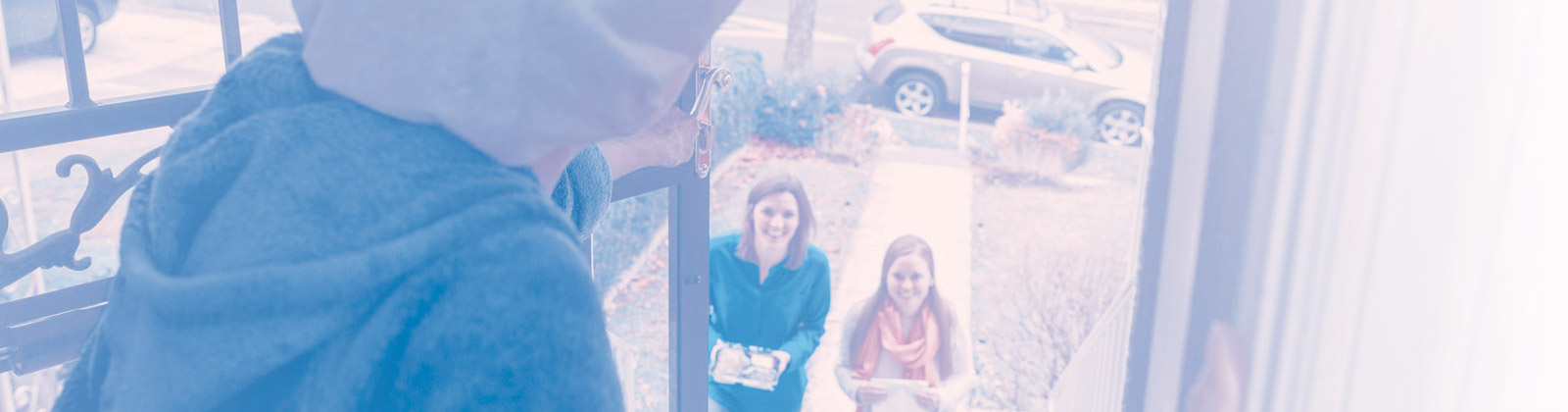 Family at door