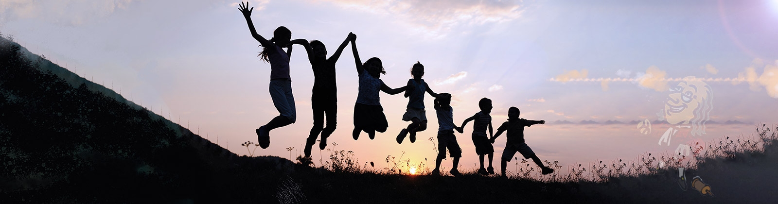 Group of Kids Jumping 